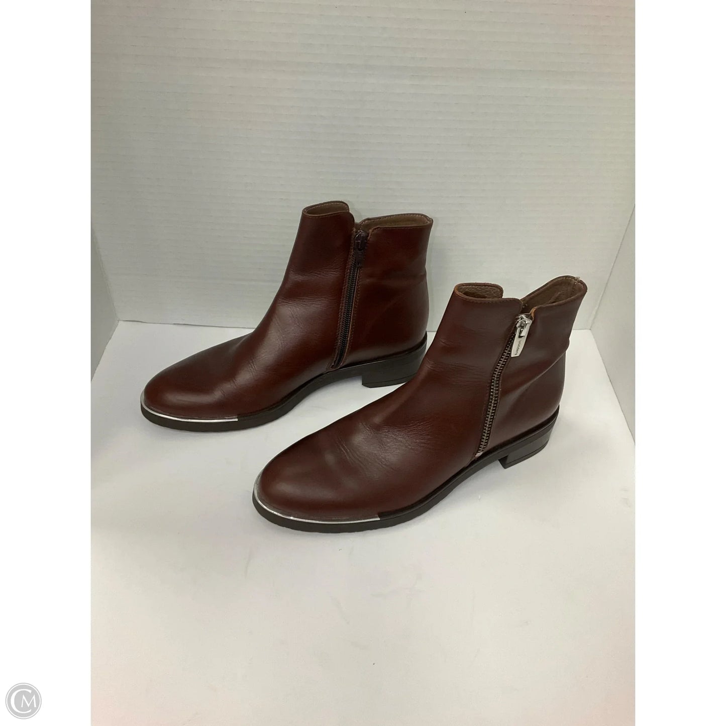 Boots Ankle Heels By Clothes Mentor In Brown, Size: 7.5