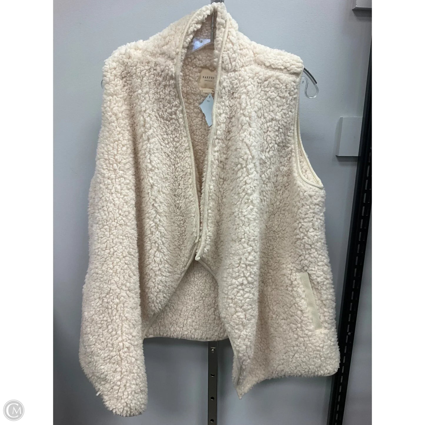 Vest Faux Fur & Sherpa By Harper In Beige, Size: S