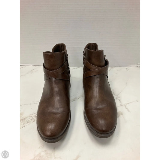 Boots Ankle Heels By Bare Traps In Brown, Size: 7.5