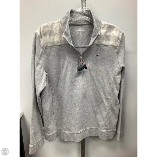Sweatshirt Collar By Vineyard Vines In Grey, Size: L