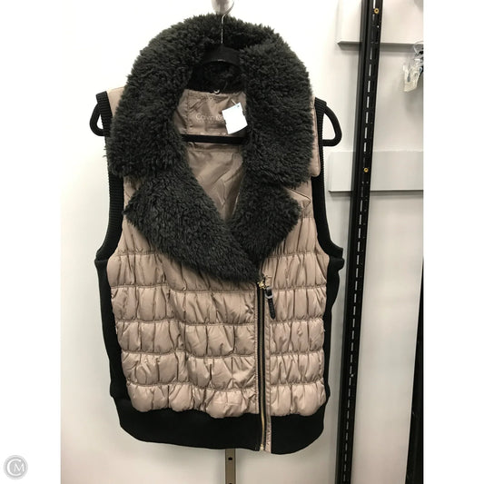 Vest Puffer & Quilted By Calvin Klein In Taupe, Size: Xl