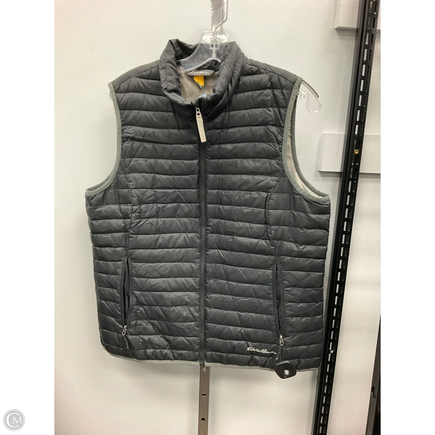 Vest Puffer & Quilted By Eddie Bauer In Black, Size: L