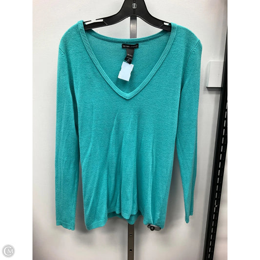 Top Long Sleeve By New York And Co In Teal, Size: M