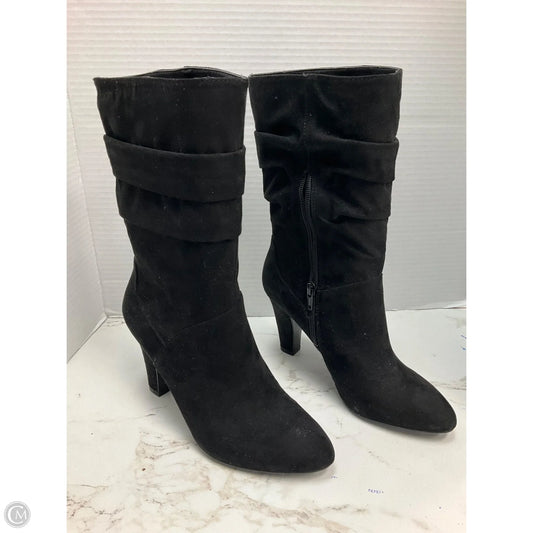 Boots Mid-calf Heels By Nine West In Black, Size: 6.5