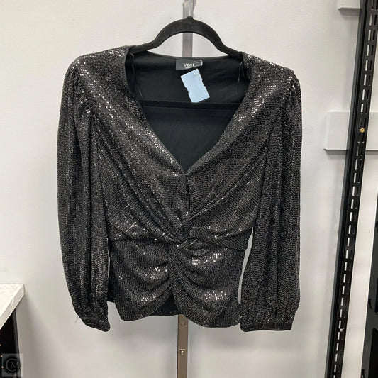 Top Long Sleeve By Vici In Black, Size: L