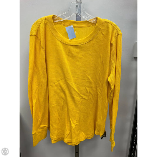 Top Long Sleeve By Gap In Yellow, Size: Xl