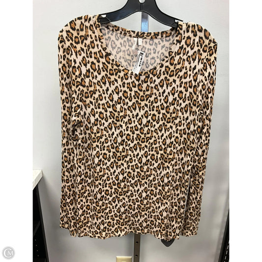 Top Long Sleeve By Banana Republic In Animal Print, Size: S