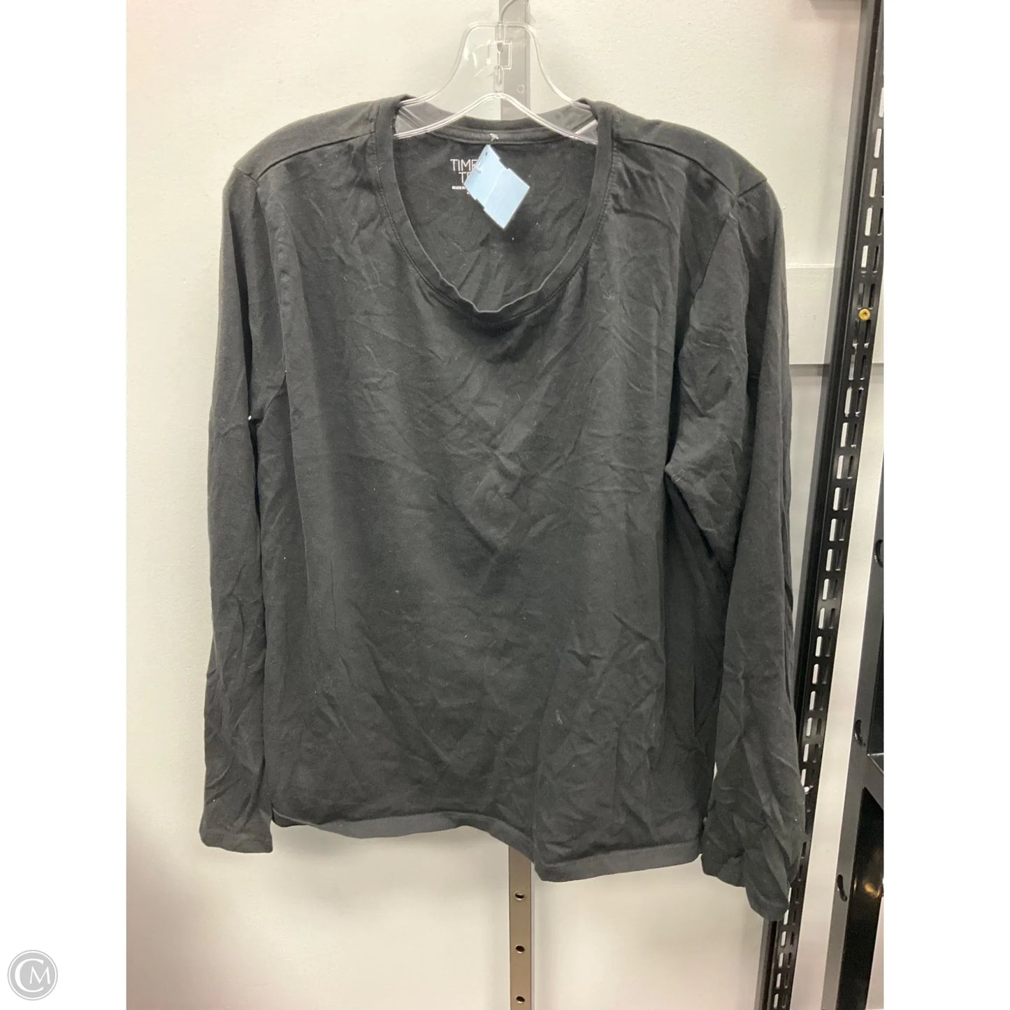 Top Long Sleeve By Time And Tru In Black, Size: Xxl