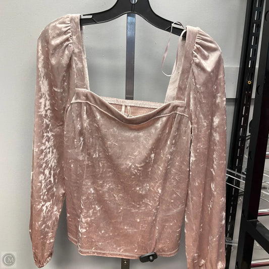 Top Long Sleeve By Anthropologie In Beige, Size: Xl