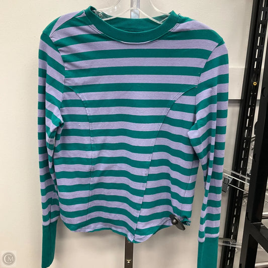 Top Long Sleeve By Maeve In Green & Purple, Size: M