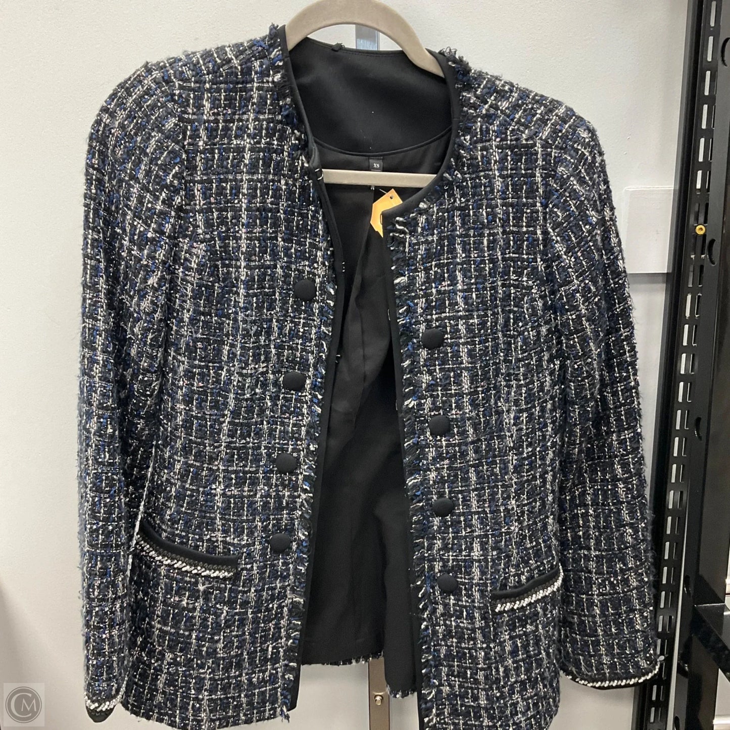 Blazer By White House Black Market In Black & Blue, Size: Xs