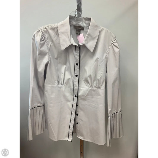 Top Long Sleeve By Kenar In Grey, Size: L