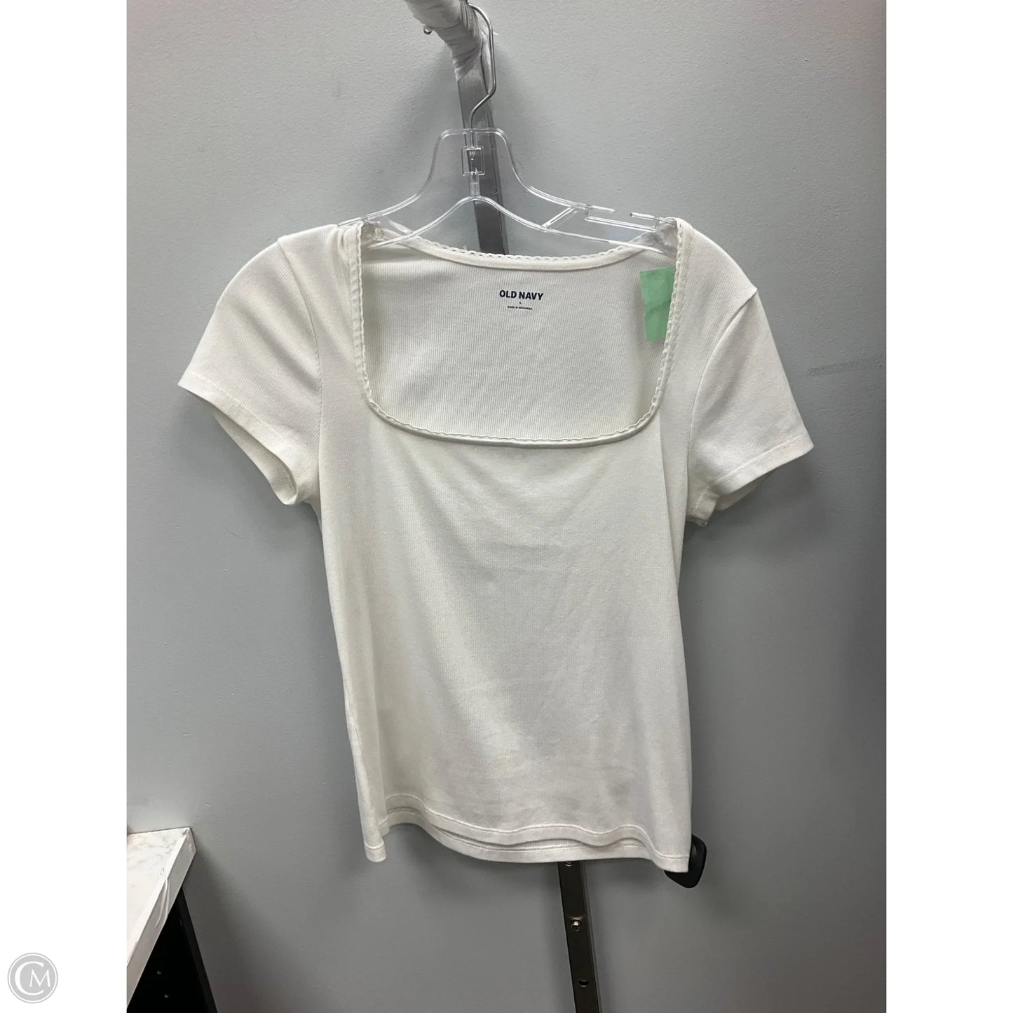 Top Short Sleeve Basic By Old Navy In White, Size: L
