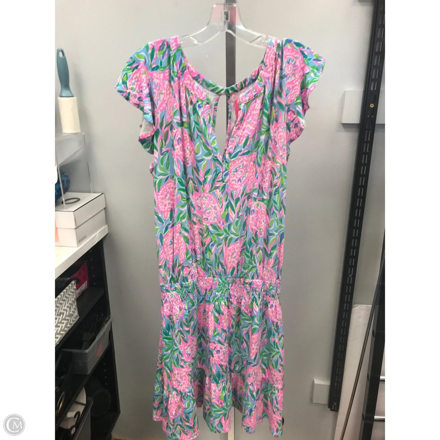 Dress Designer By Lilly Pulitzer In Blue & Green, Size: Xl