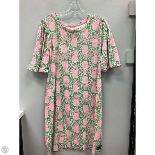 Dress Designer By Lilly Pulitzer In Green & Pink, Size: Xl