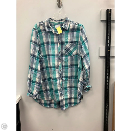 Top Long Sleeve By Soma In Blue, Size: 1x