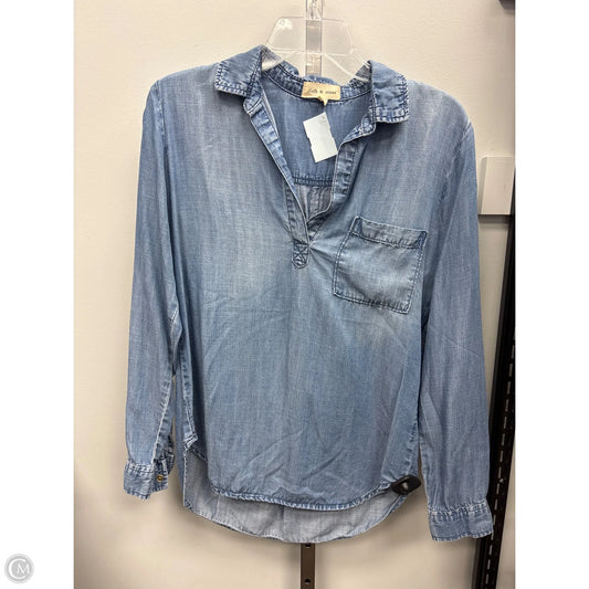 Top Long Sleeve By Cloth & Stone In Blue, Size: S