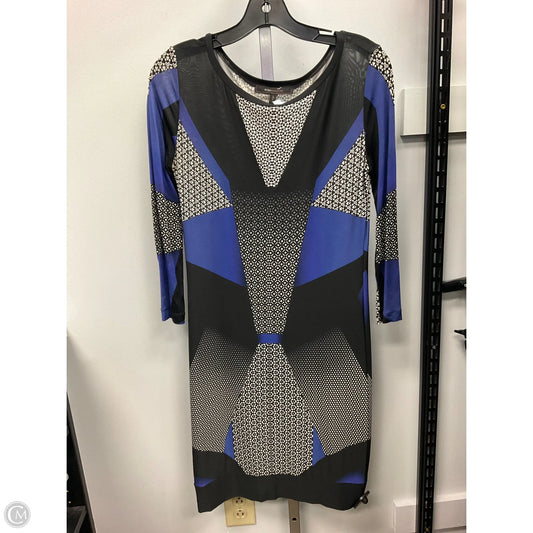 Dress Casual Short By Bcbgmaxazria In Black & Blue, Size: S