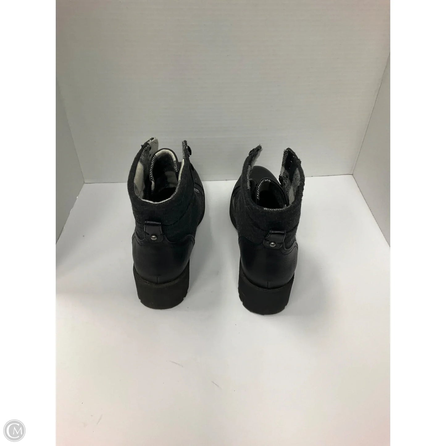 Boots Ankle Heels By Indigo Rd In Black & Grey, Size: 8