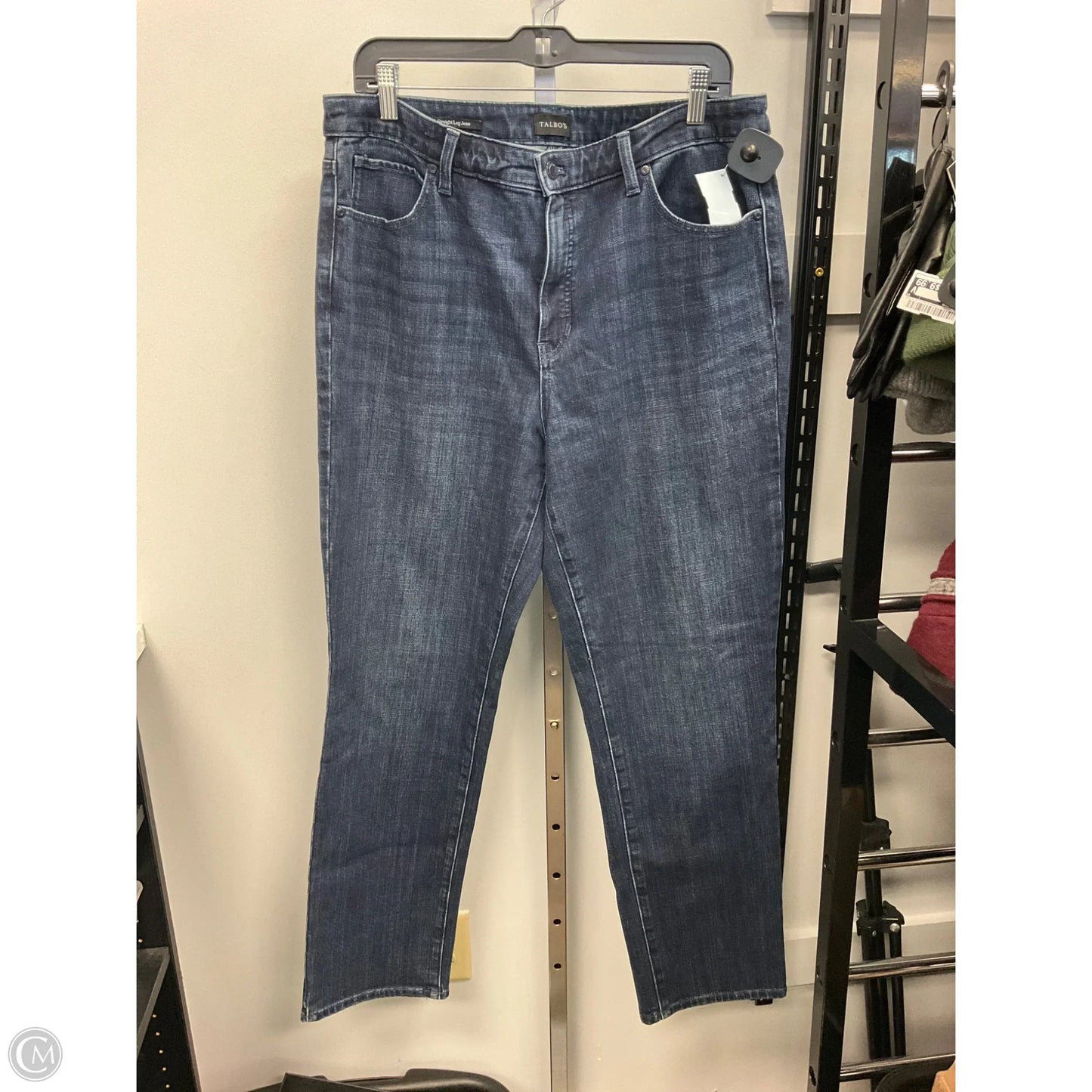 Jeans Straight By Talbots In Blue Denim, Size: 14