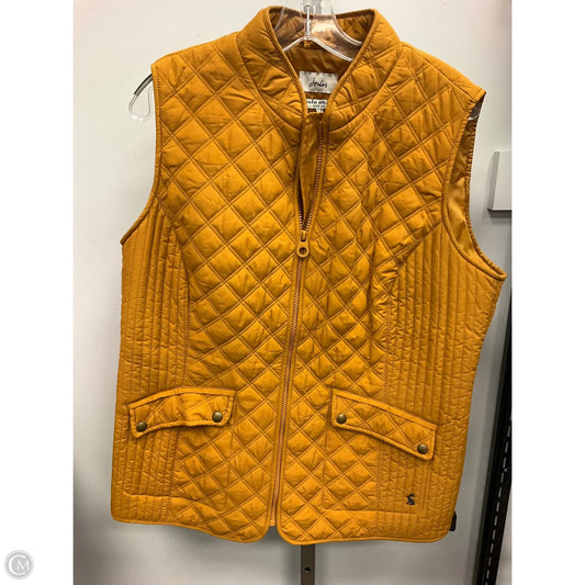 Vest Puffer & Quilted By Joules In Gold, Size: 14