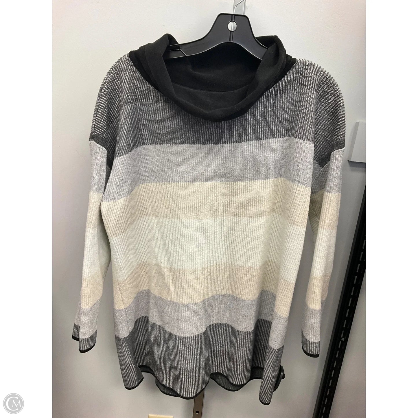 Top Long Sleeve By Talbots In Striped Pattern, Size: 1x