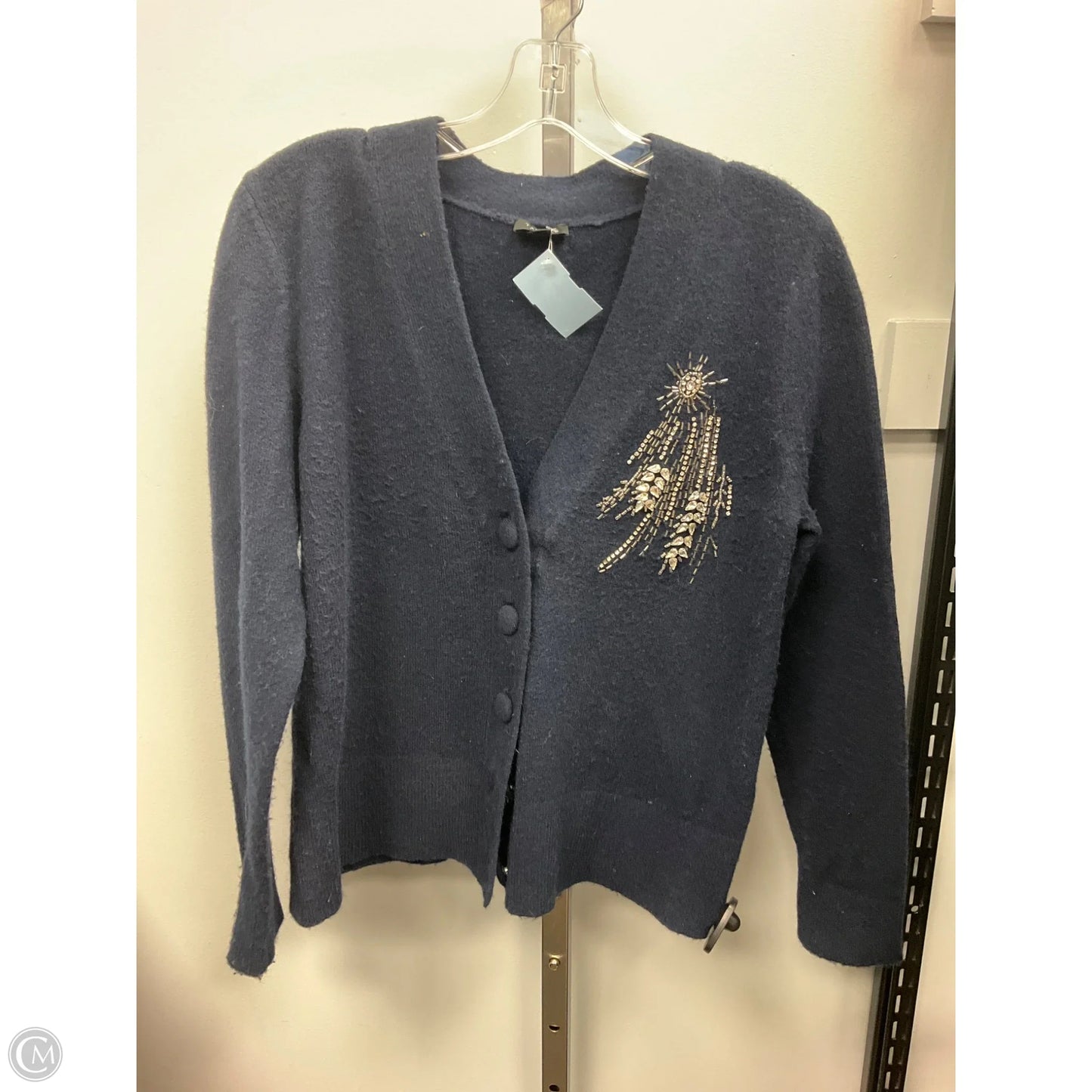 Sweater Cardigan By Talbots In Navy, Size: Mp