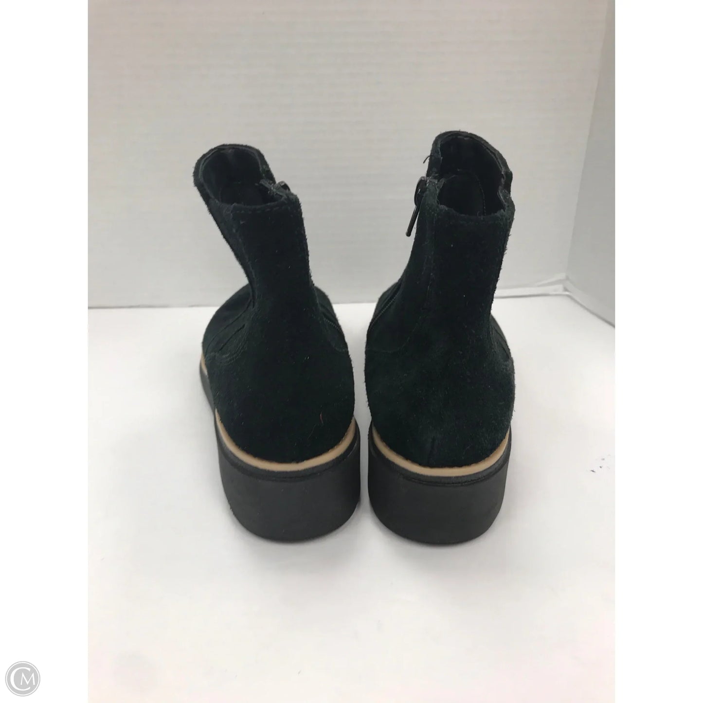 Boots Ankle Heels By Clarks In Black, Size: 6.5