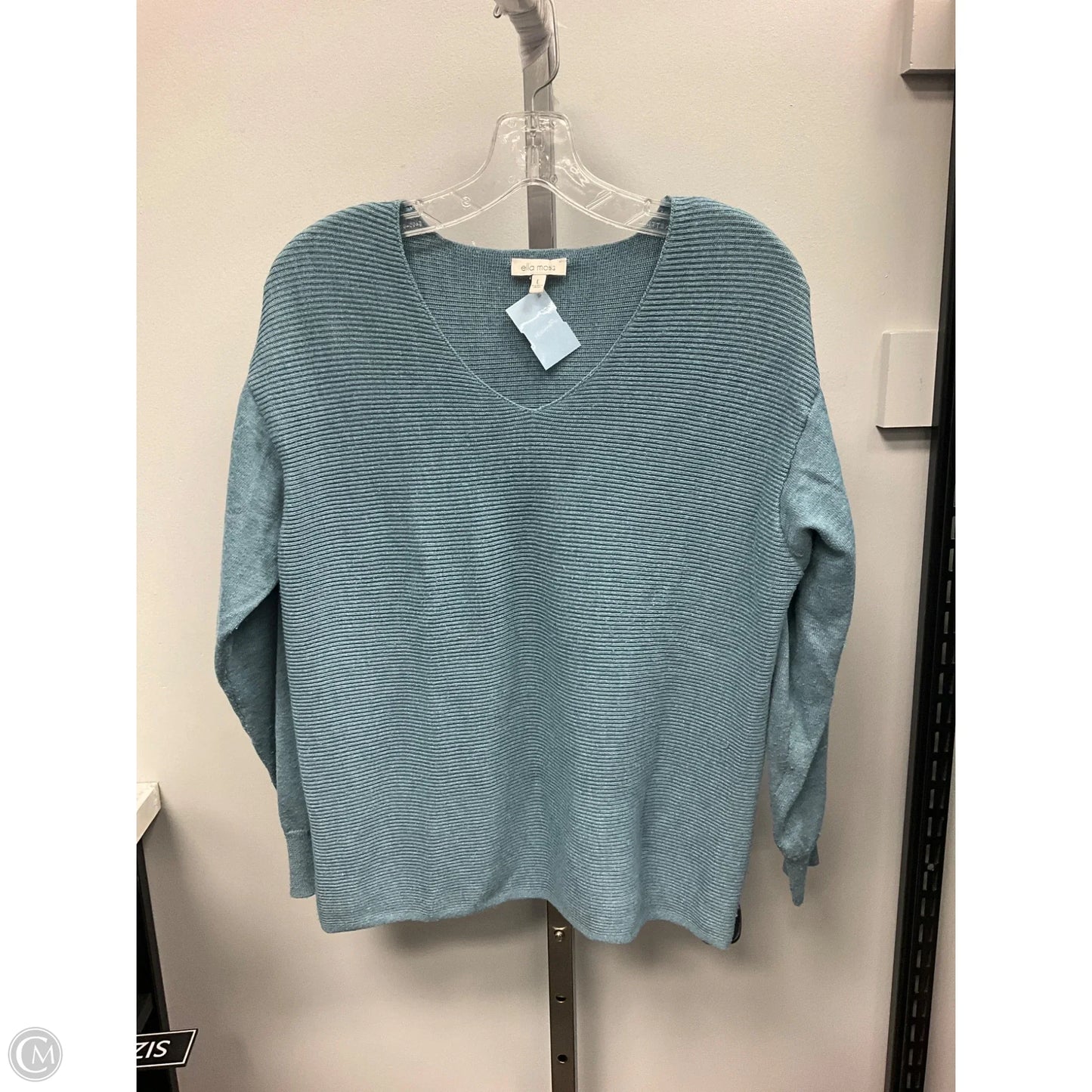 Sweater By Ella Moss In Teal, Size: Lp