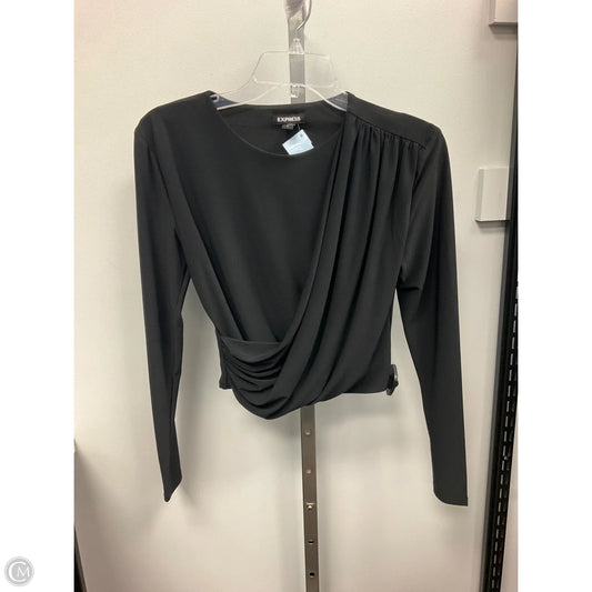 Top Long Sleeve By Express In Black, Size: S