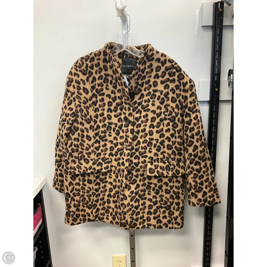 Coat Wool By Talbots In Animal Print, Size: Xs