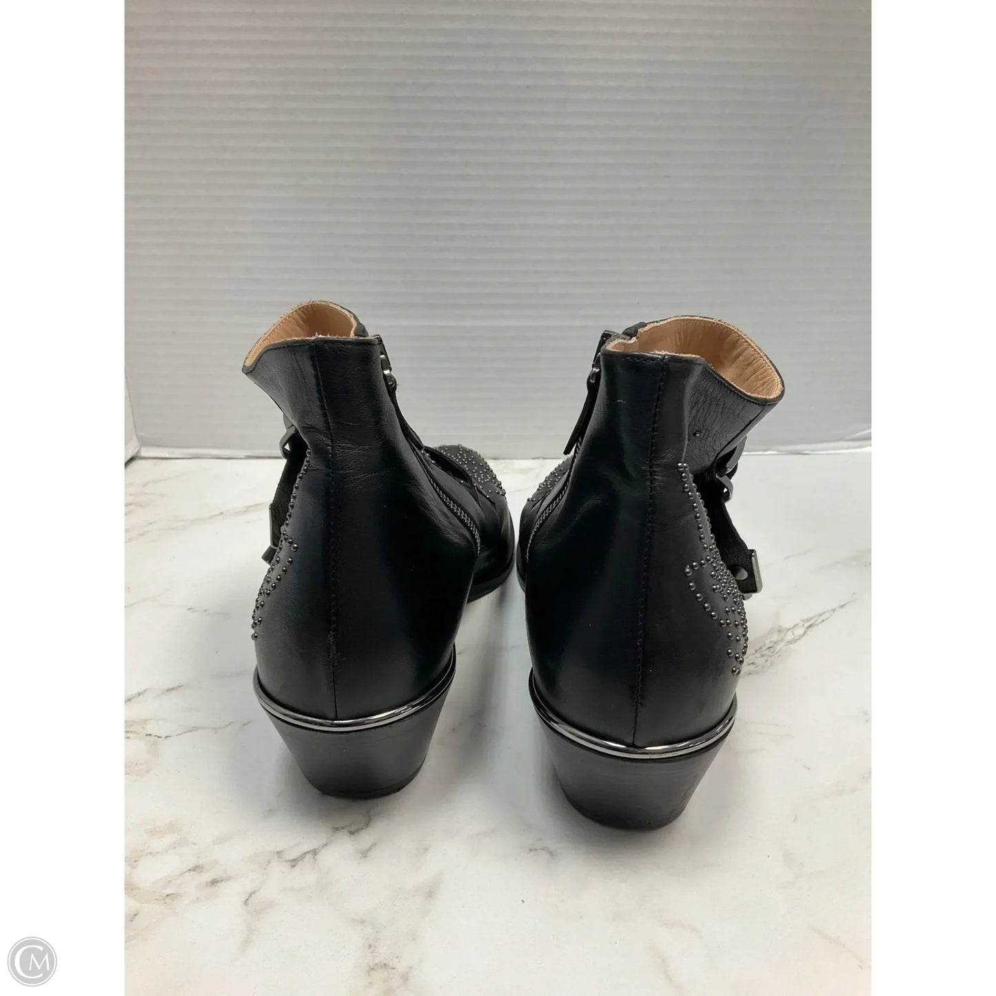 Boots Luxury Designer By Chloe In Black, Size: 8