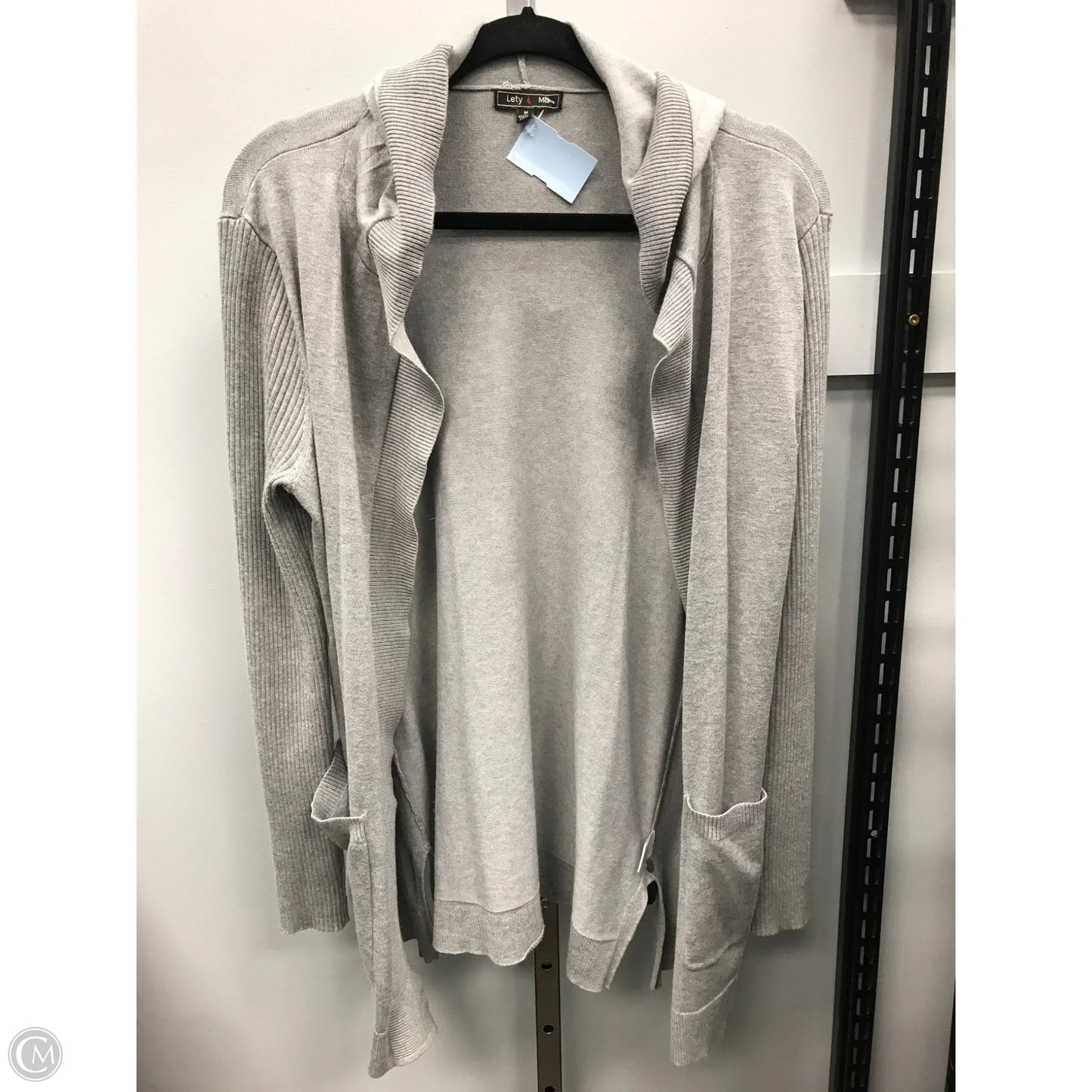 Sweater Cardigan By Cmc In Grey, Size: M