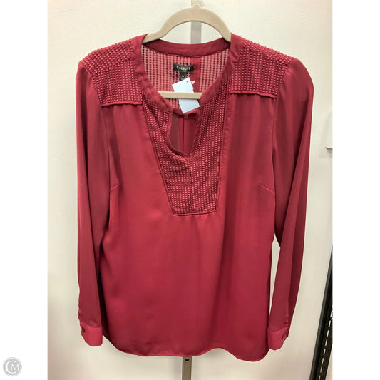Top Long Sleeve By Talbots In Maroon, Size: M