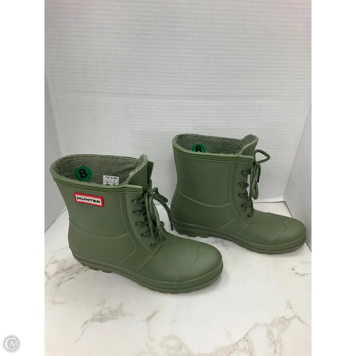 Boots Rain By Hunter In Green, Size: 8