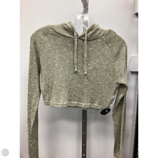 Athletic Top Long Sleeve Hoodie By Gym Shark In Green, Size: M