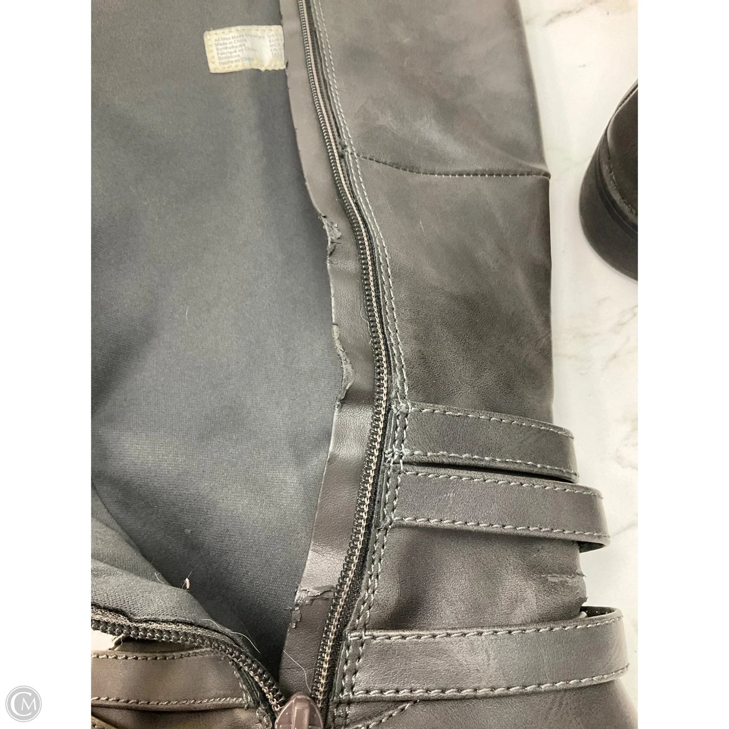 Boots Mid-calf Heels By Brash In Grey, Size: 11