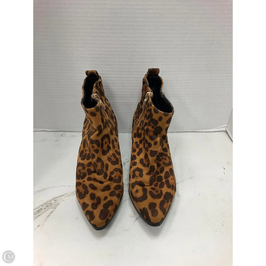 Boots Ankle Heels By A New Day In Animal Print, Size: 7