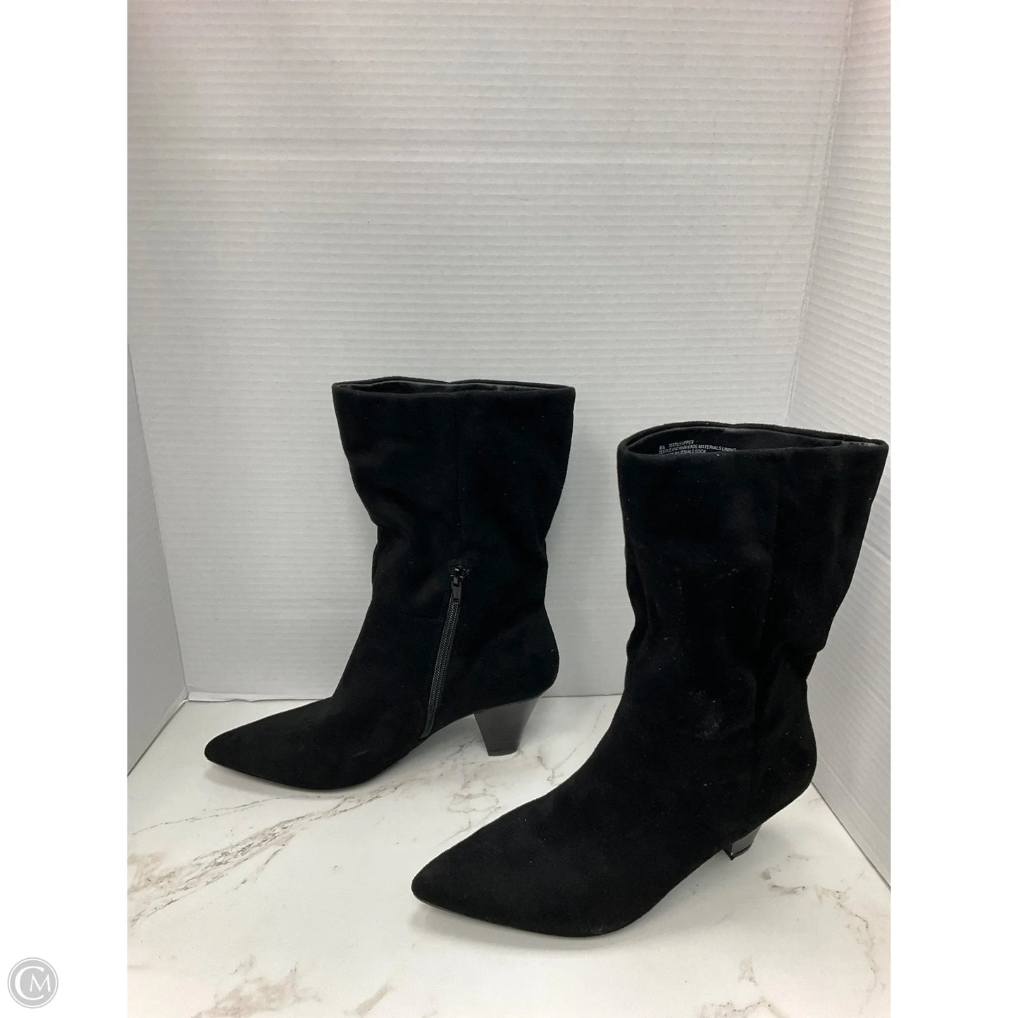 Boots Ankle Heels By Universal Thread In Black, Size: 8.5