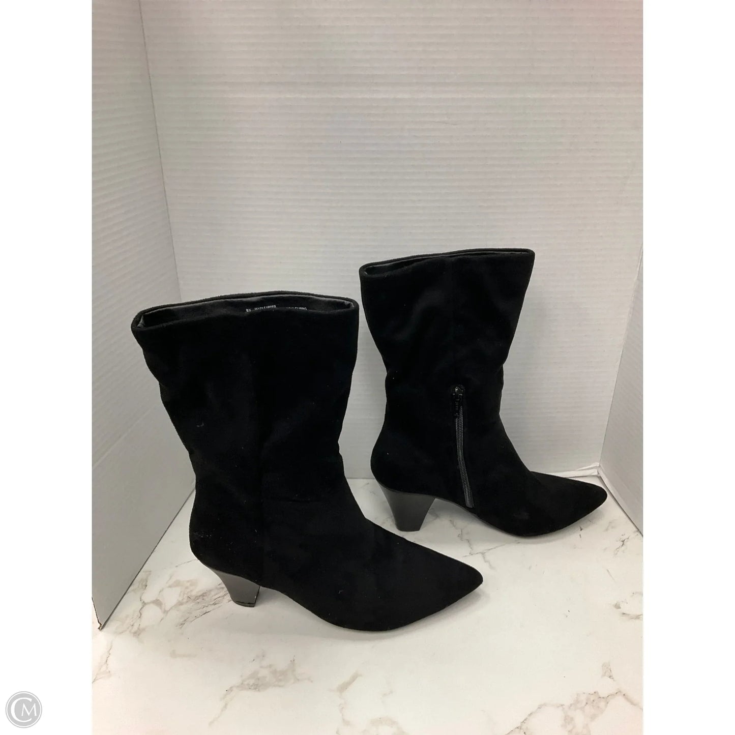 Boots Ankle Heels By Universal Thread In Black, Size: 8.5