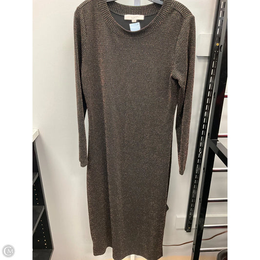 Dress Casual Maxi By Loft In Black, Size: M