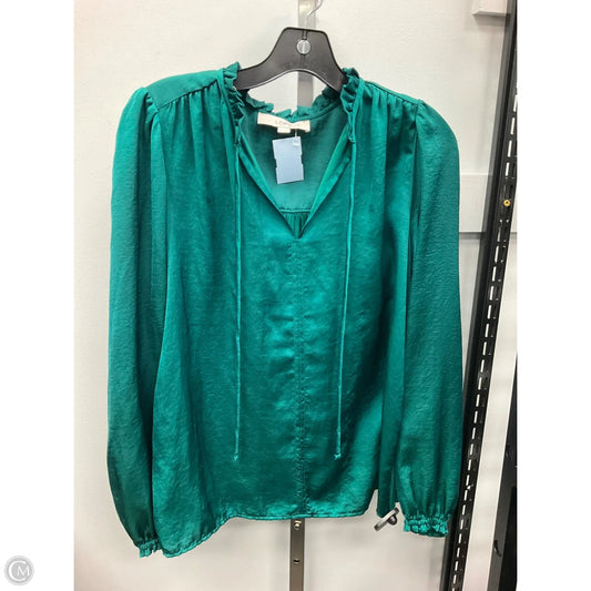 Top Long Sleeve By Loft In Green, Size: M