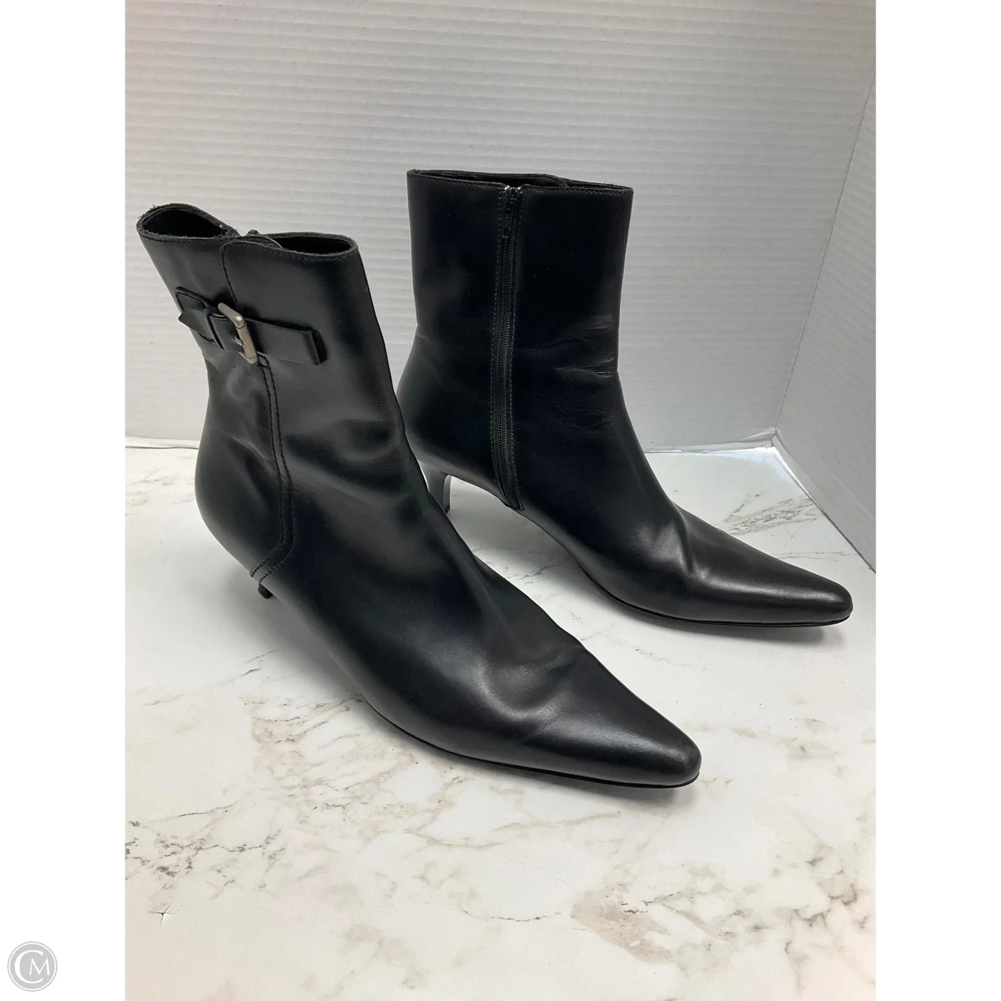 Boots Ankle Heels By Mossimo In Black, Size: 9.5