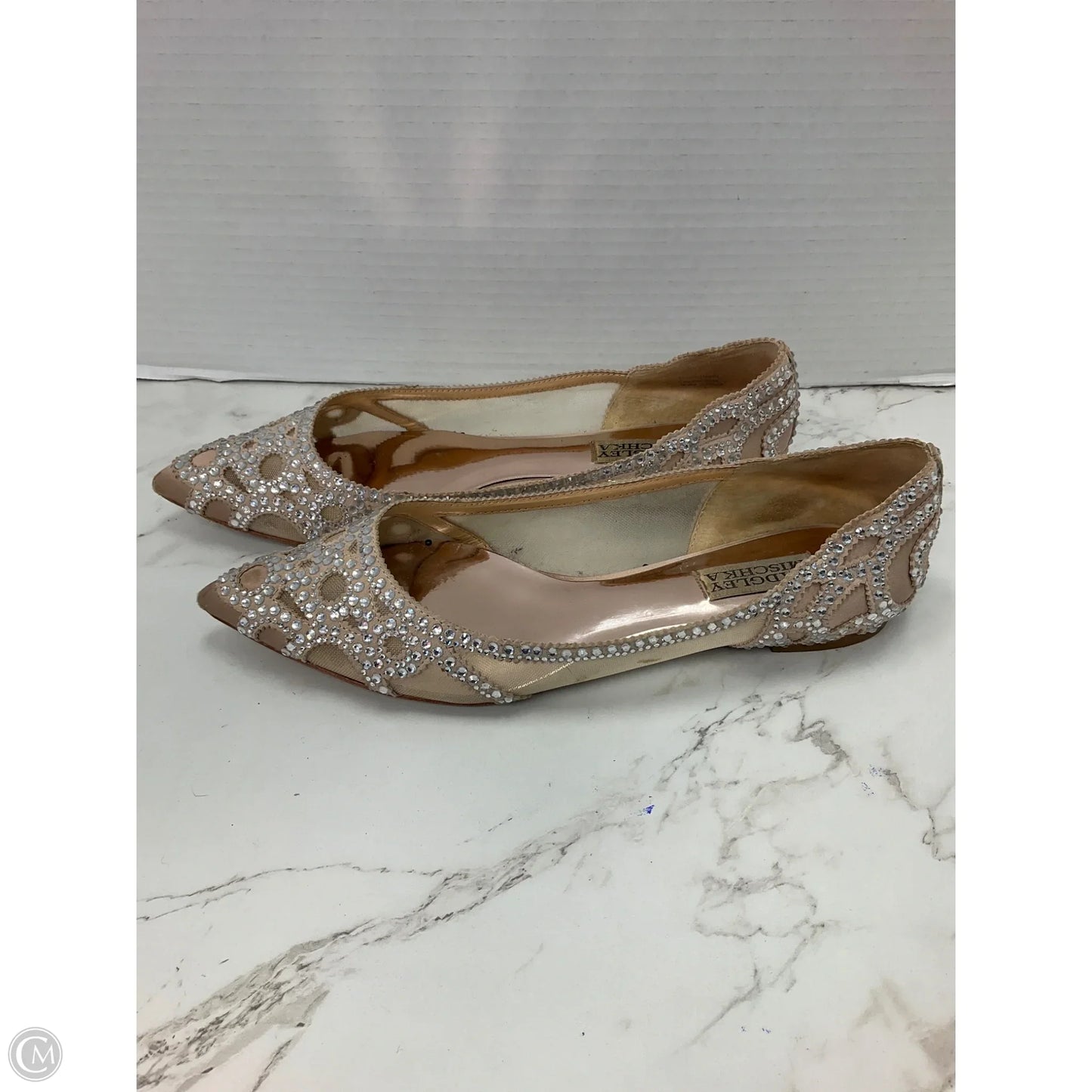 Shoes Flats By Badgley Mischka In Silver, Size: 8