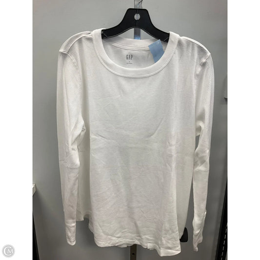 Top Long Sleeve Basic By Gap In White, Size: Xl