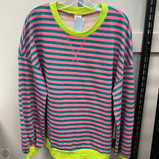 Top Long Sleeve By Cmc In Striped Pattern, Size: Xl