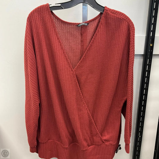 Top Long Sleeve By Bloomchic In Copper, Size: Xl