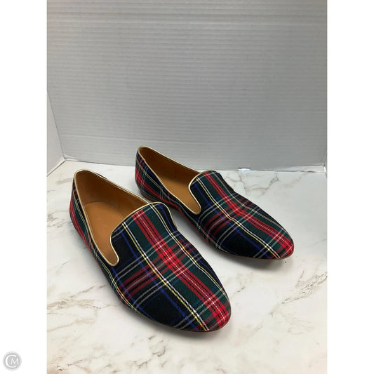 Shoes Flats By J. Crew In Plaid Pattern, Size: 10