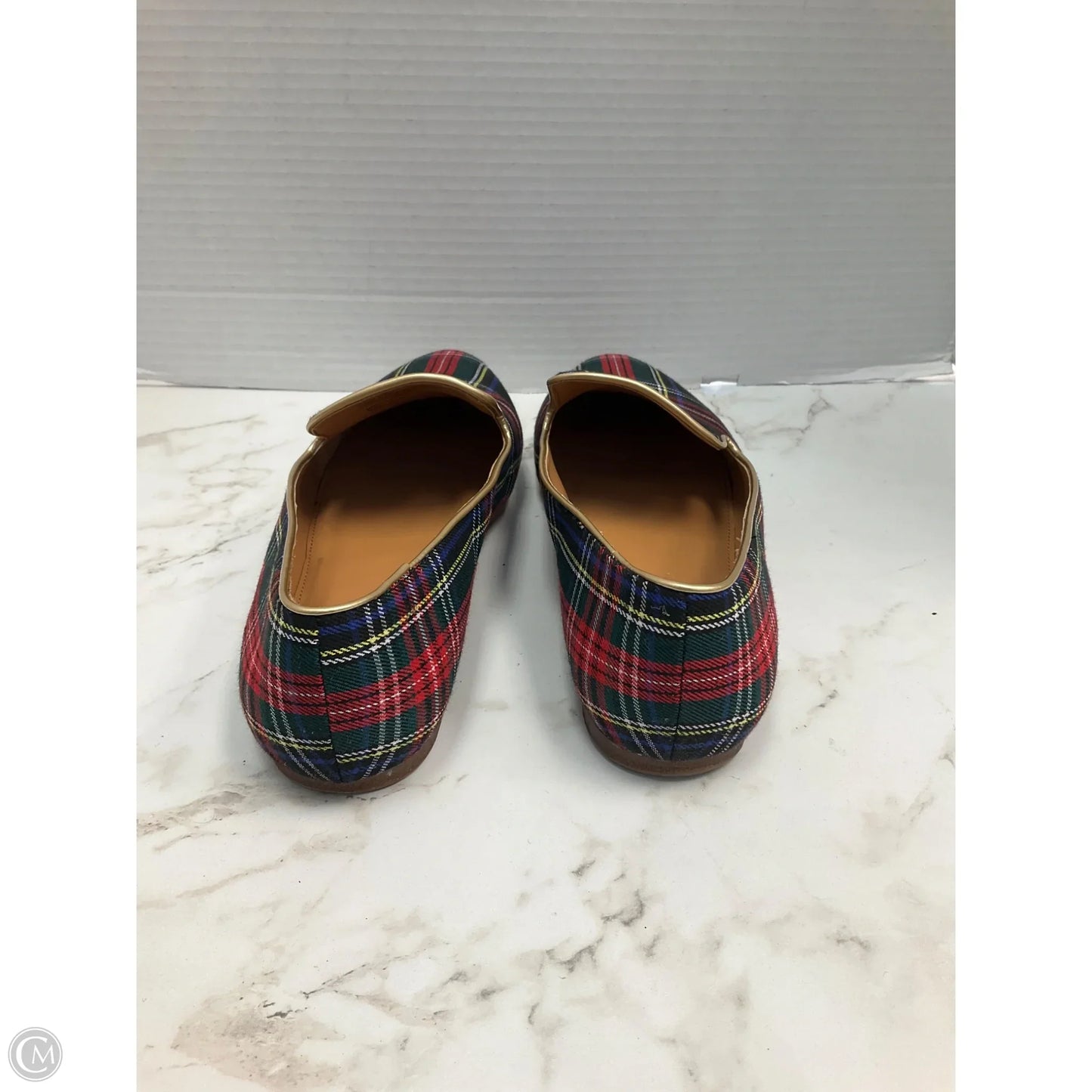 Shoes Flats By J. Crew In Plaid Pattern, Size: 10