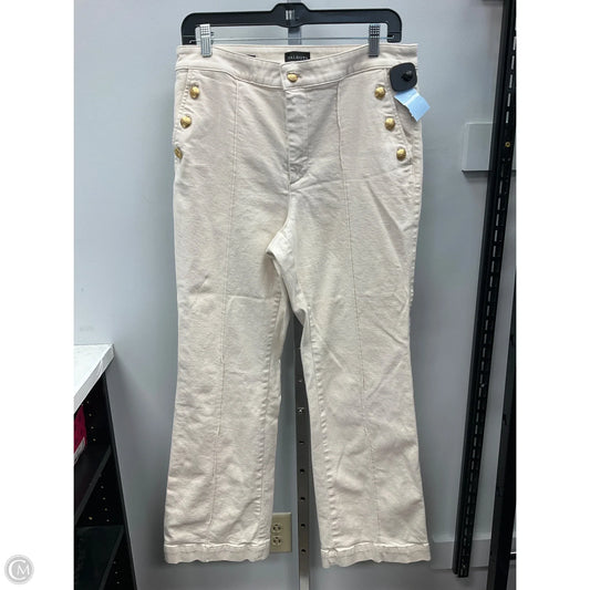 Jeans Flared By Talbots In Cream, Size: 12